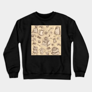 coffee pattern Crewneck Sweatshirt